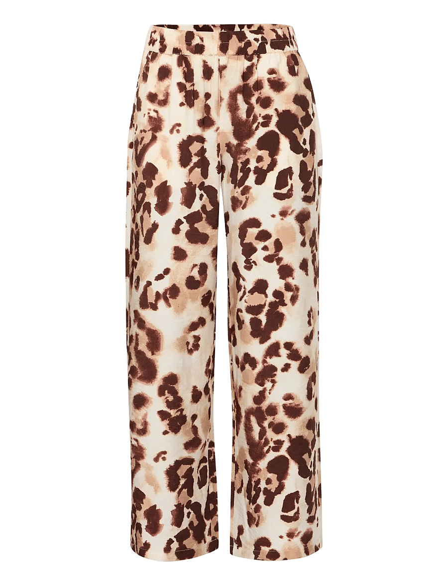 Fransa - FRLEONA PA 1 - laia säärega püksid - brown leopard art - 1