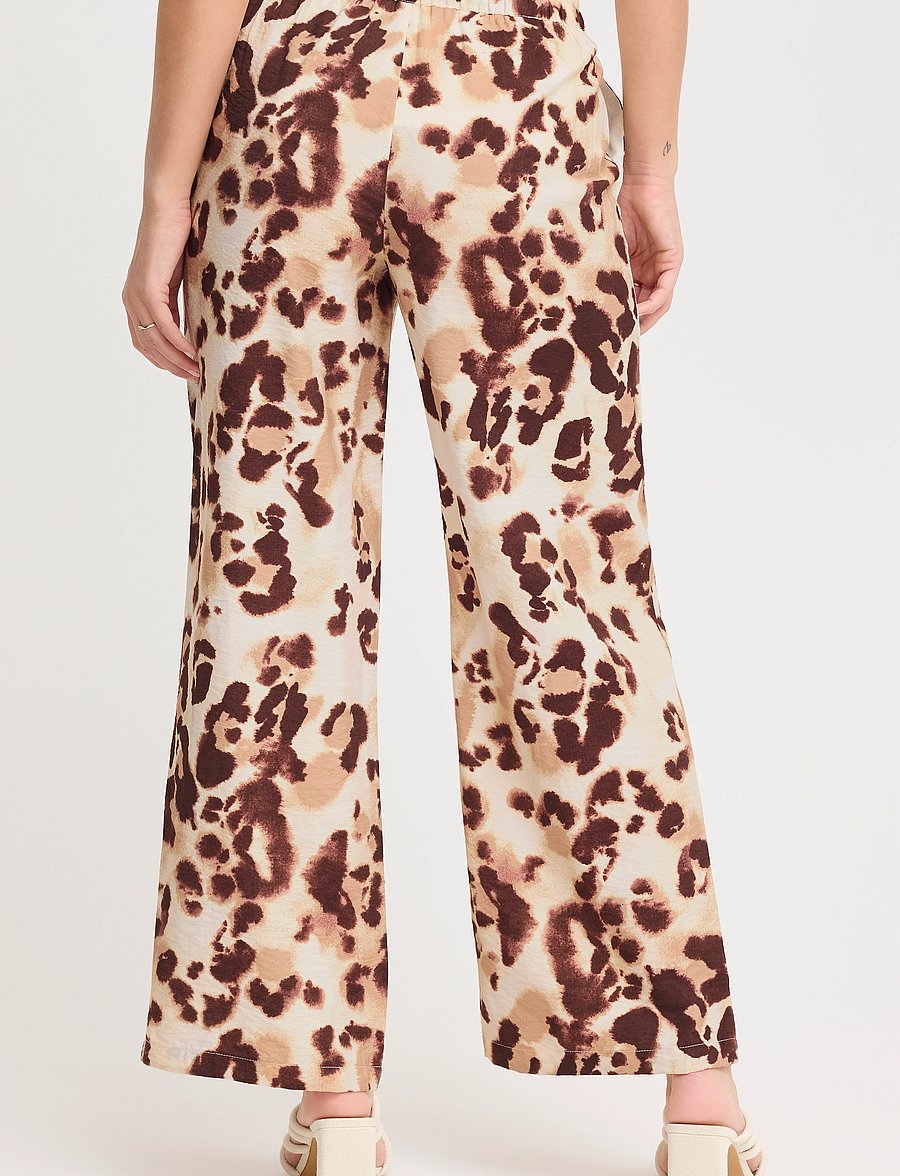 Fransa - FRLEONA PA 1 - laia säärega püksid - brown leopard art - 0