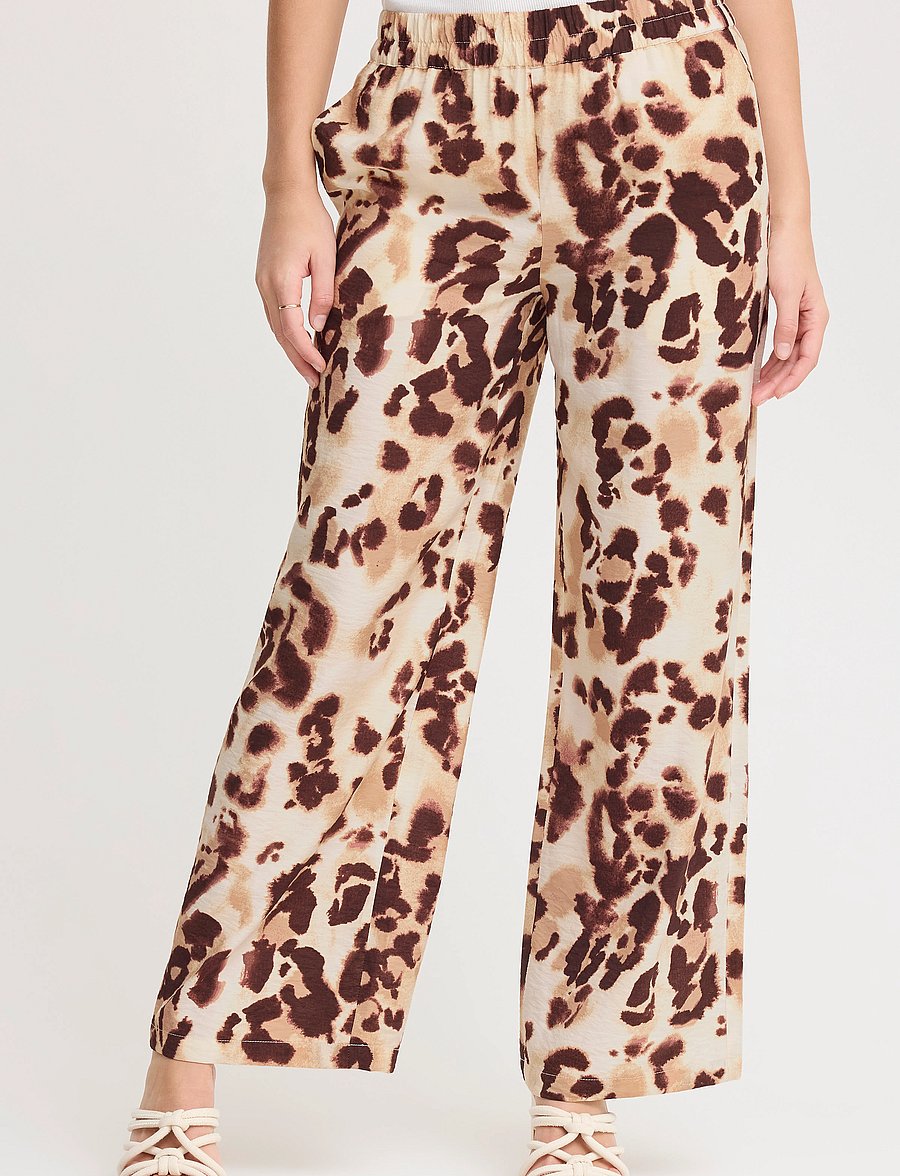 Fransa - FRLEONA PA 1 - laia säärega püksid - brown leopard art - 4