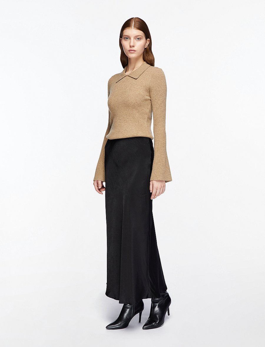 Fransa - FRLOREN SK 1 - satin skirts - black - 2