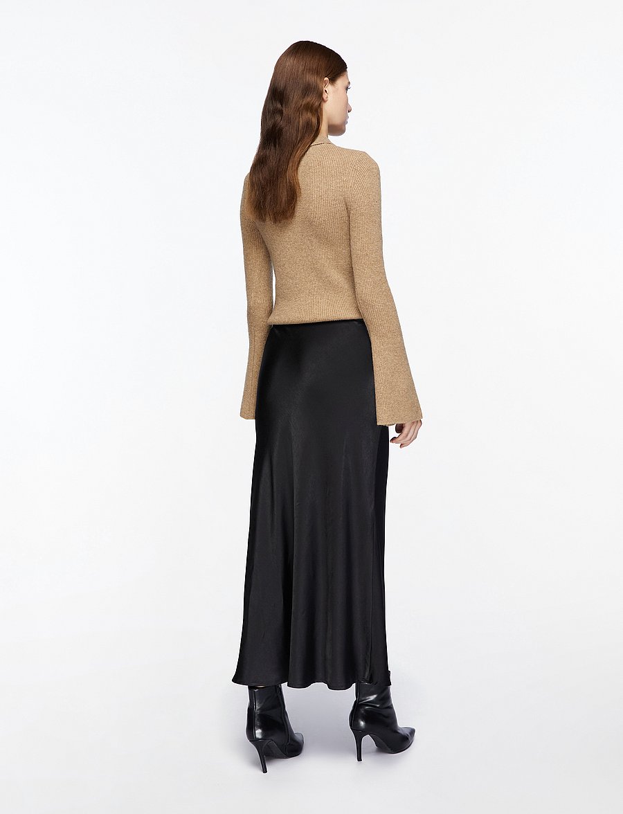 Fransa - FRLOREN SK 1 - satin skirts - black - 4