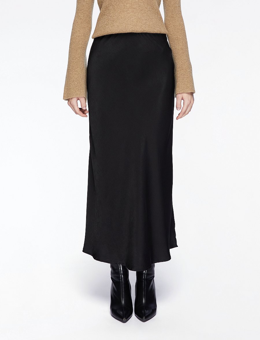 Fransa - FRLOREN SK 1 - satin skirts - black - 0