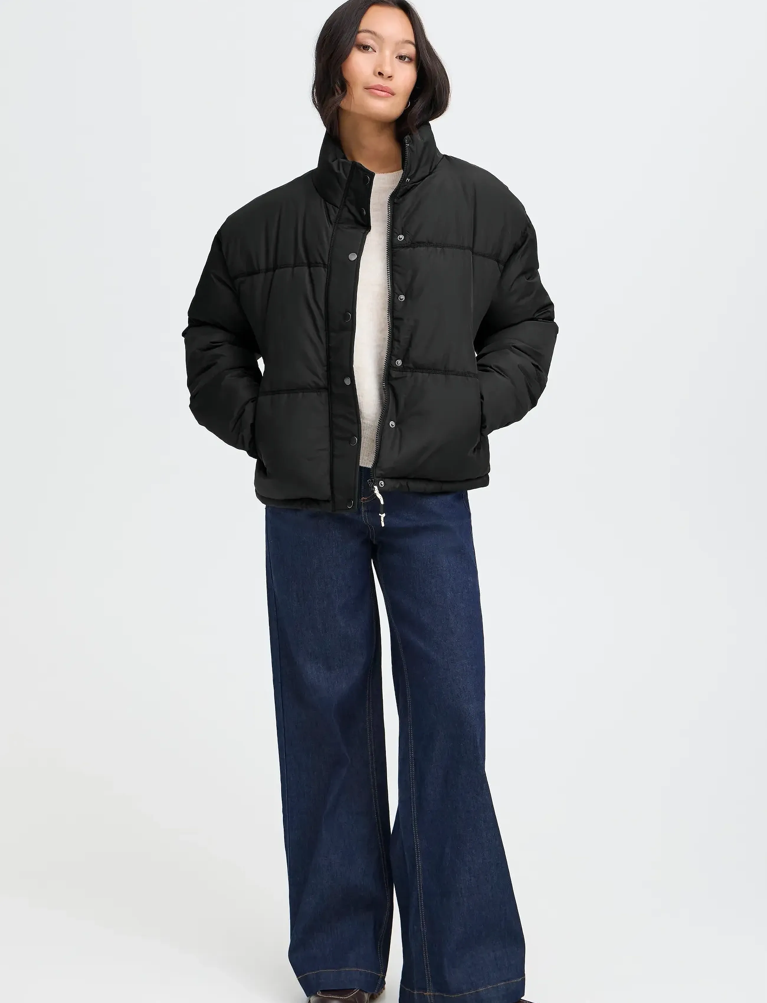 Fransa Frebba Ja 1, L, Jackets, Schwarz - Padded Jacket, Frauen