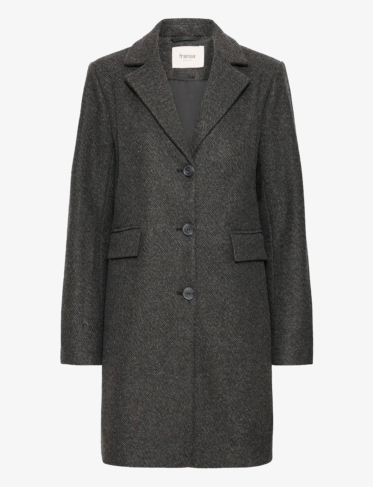 Fransa - FREVILLA JA 2 - wollmäntel - charcoal melange - 0