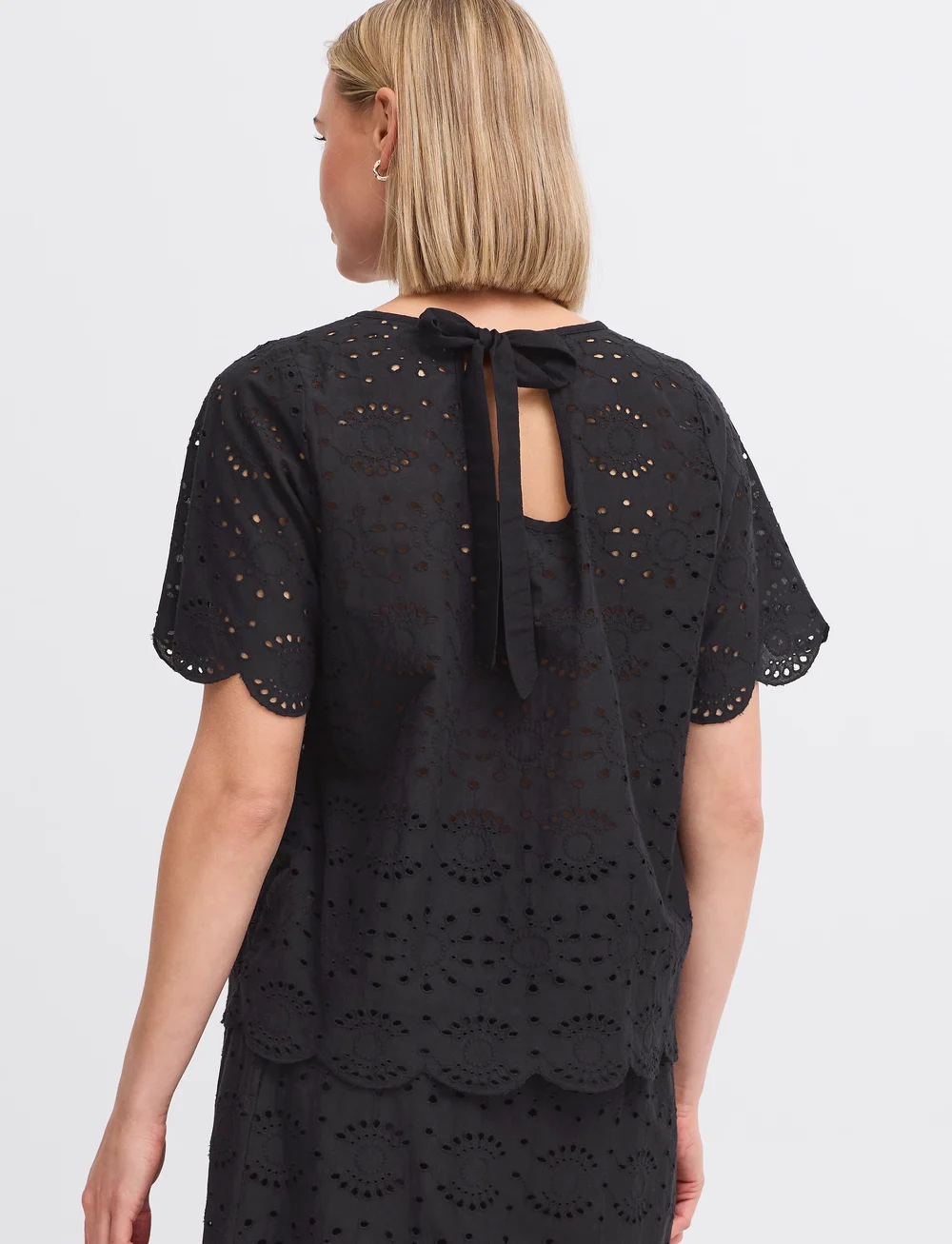 Fransa - FRANGIE BL 1 - short-sleeved blouses - black - 0