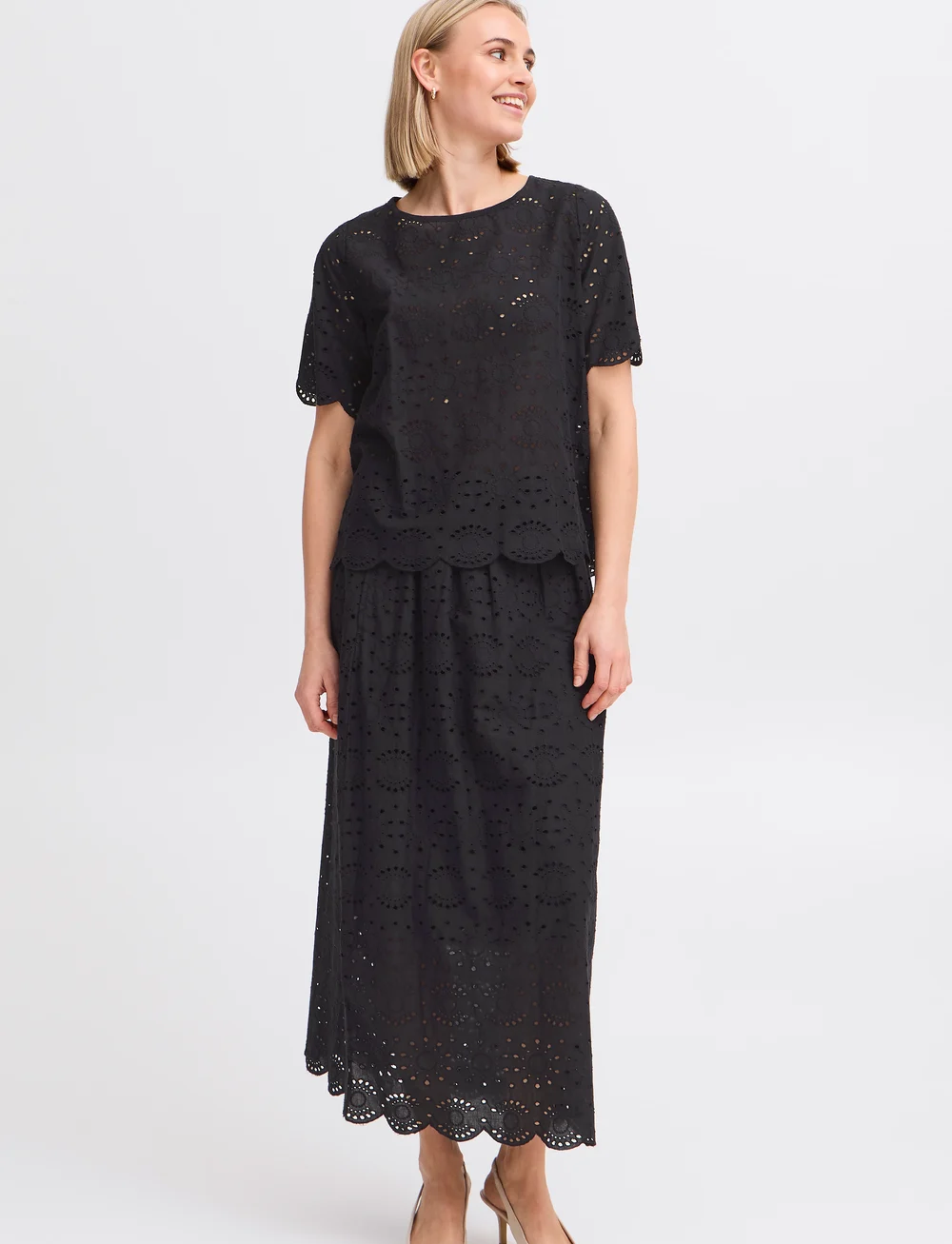 Fransa - FRANGIE BL 1 - short-sleeved blouses - black - 4