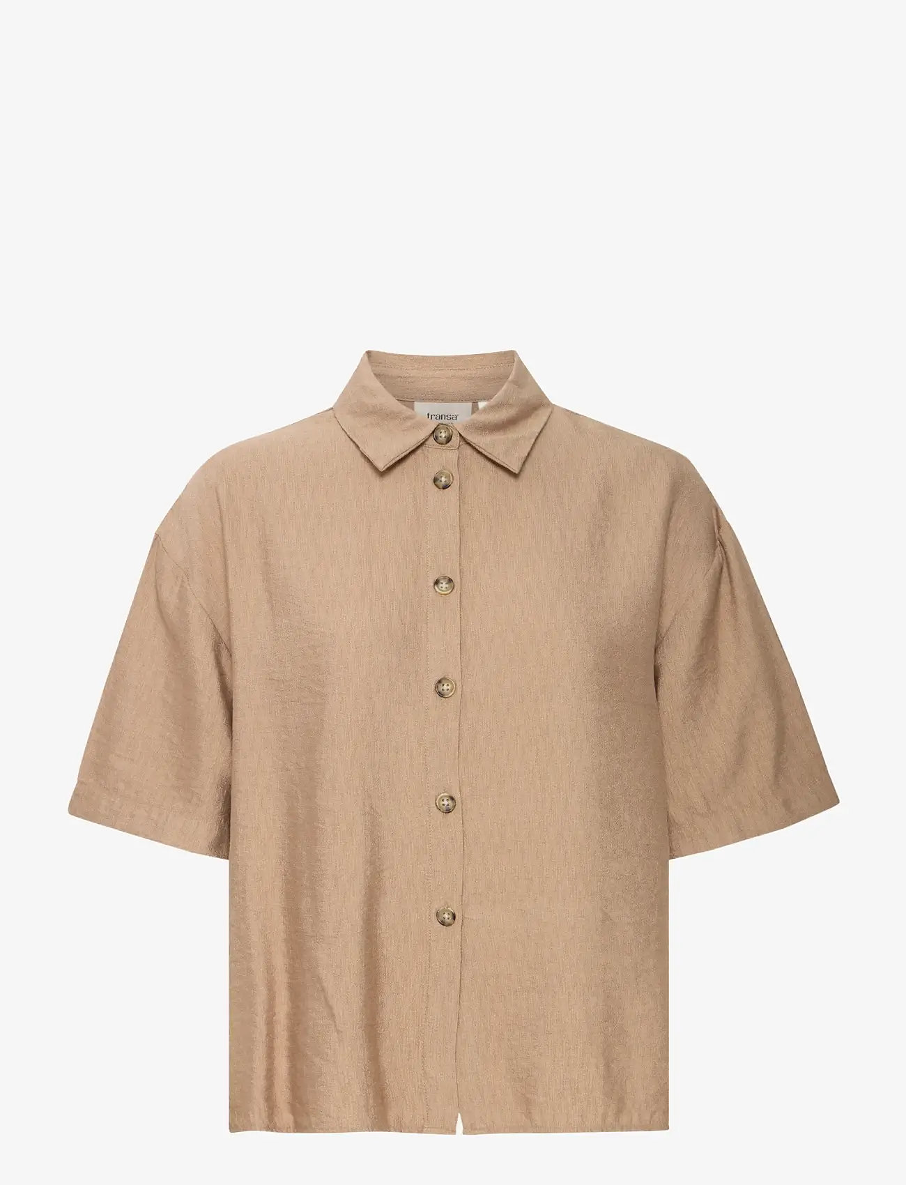 Fransa - FRDITA SH 1 - kortærmede skjorter - silver mink melange - 0