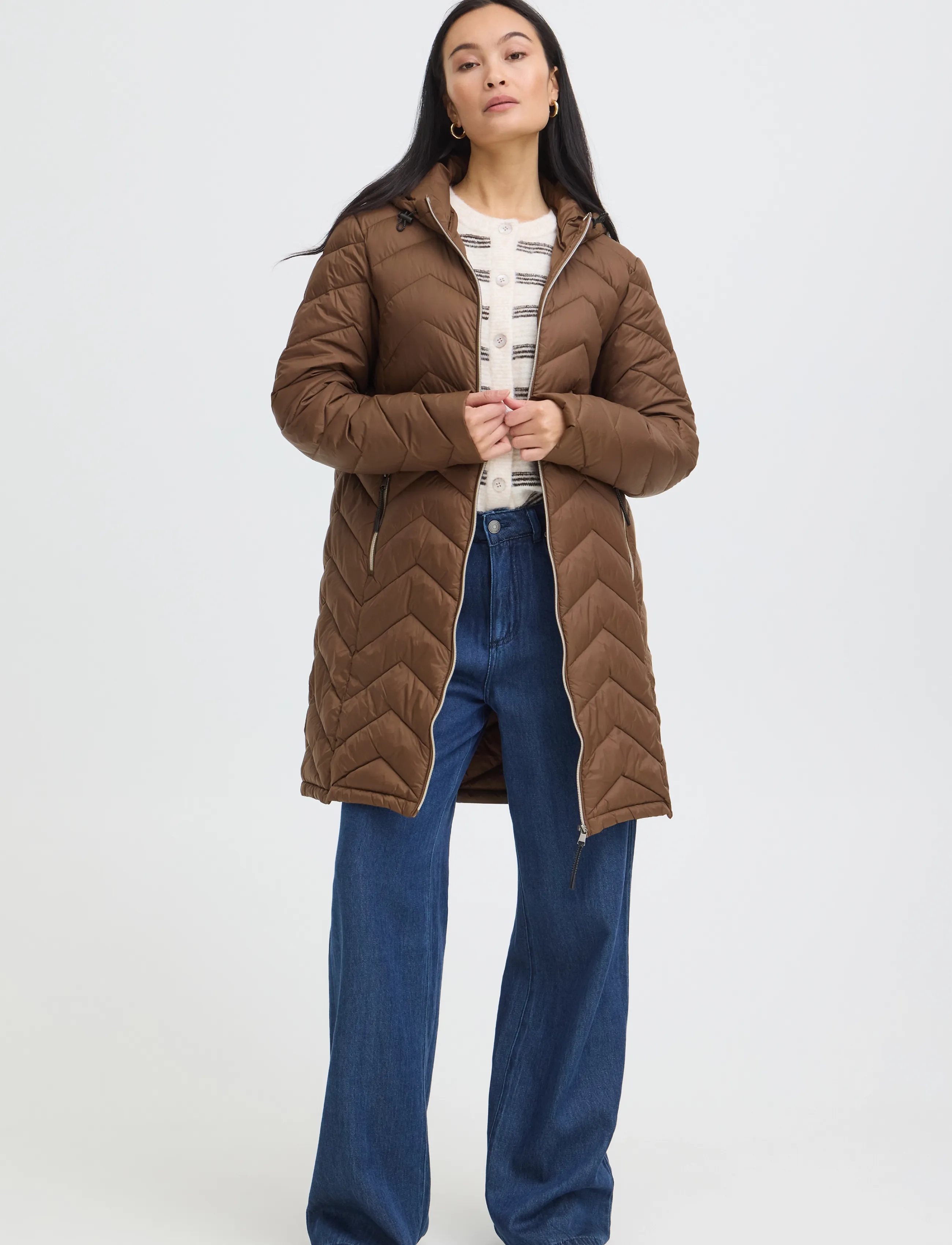 Fransa FRBAPADDING JA 12 - Winterjacken - RAIN DRUM / brown