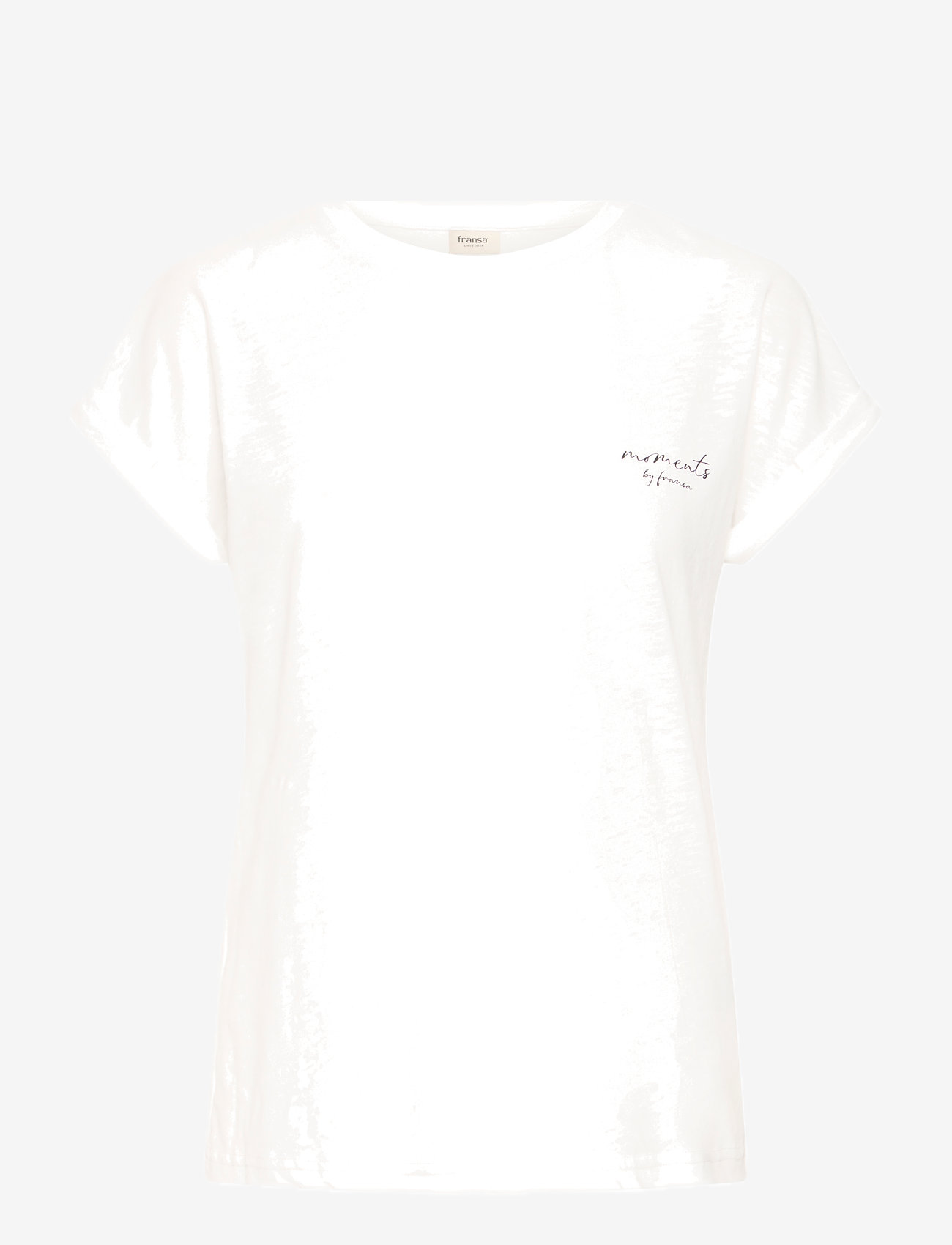 Fransa - FRMATINA TEE 1 - t-shirts - blanc de blanc mix - 1