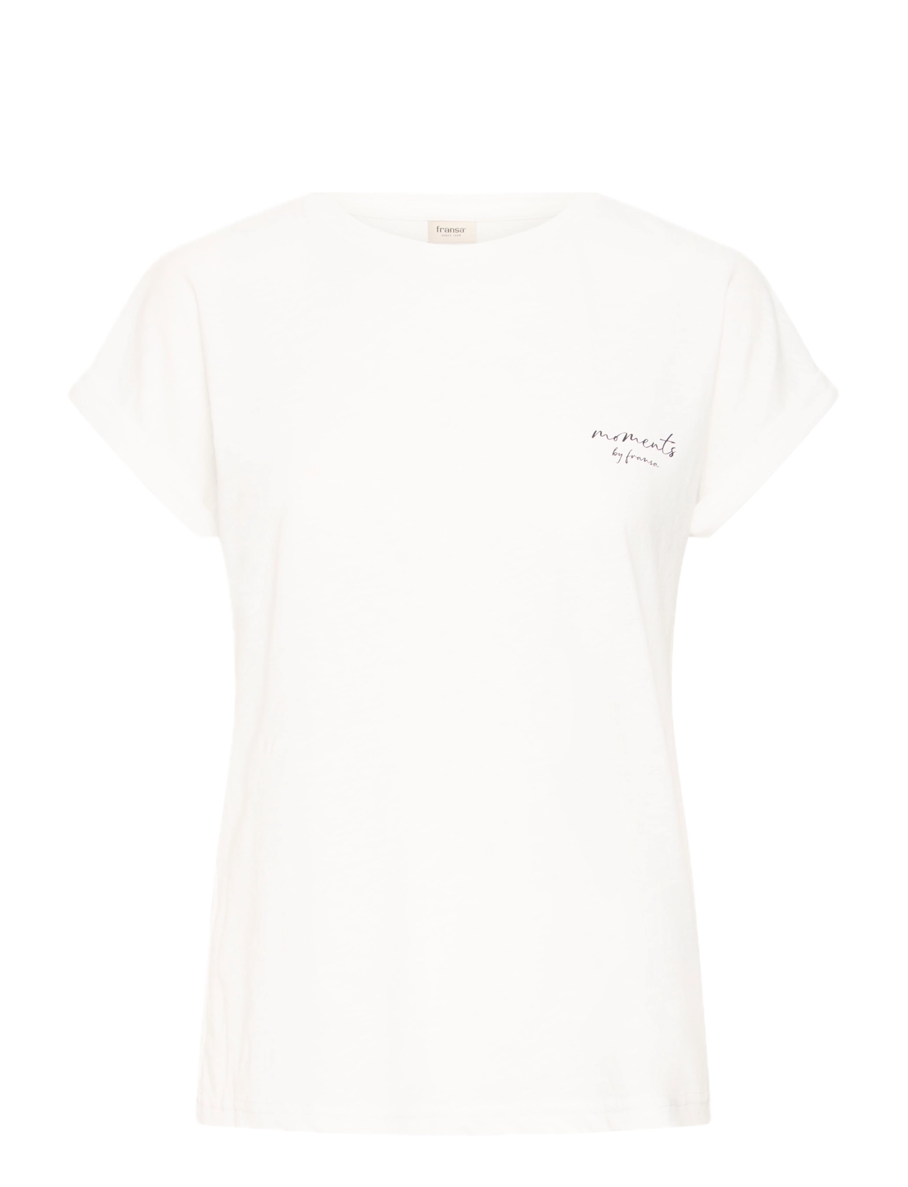 Fransa - FRMATINA TEE 1 - t-shirts - blanc de blanc mix - 1