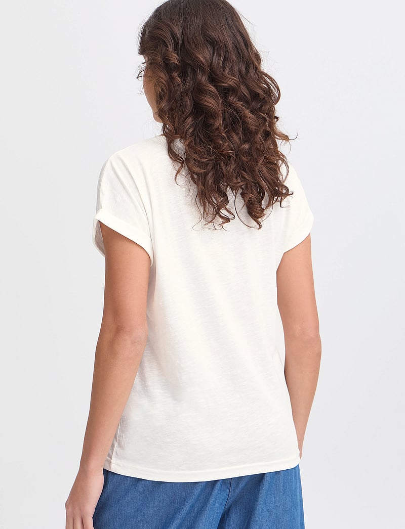 Fransa - FRMATINA TEE 1 - t-shirts - blanc de blanc mix - 5