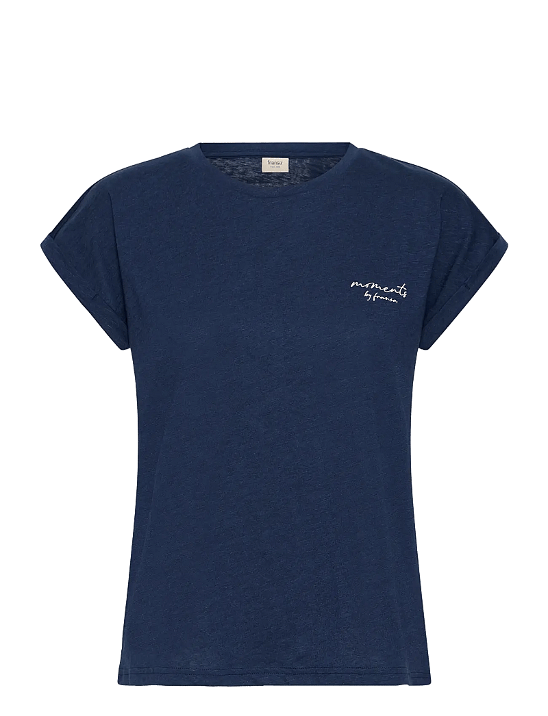 Fransa - FRMATINA TEE 1 - t-shirts - navy blazer mix - 1