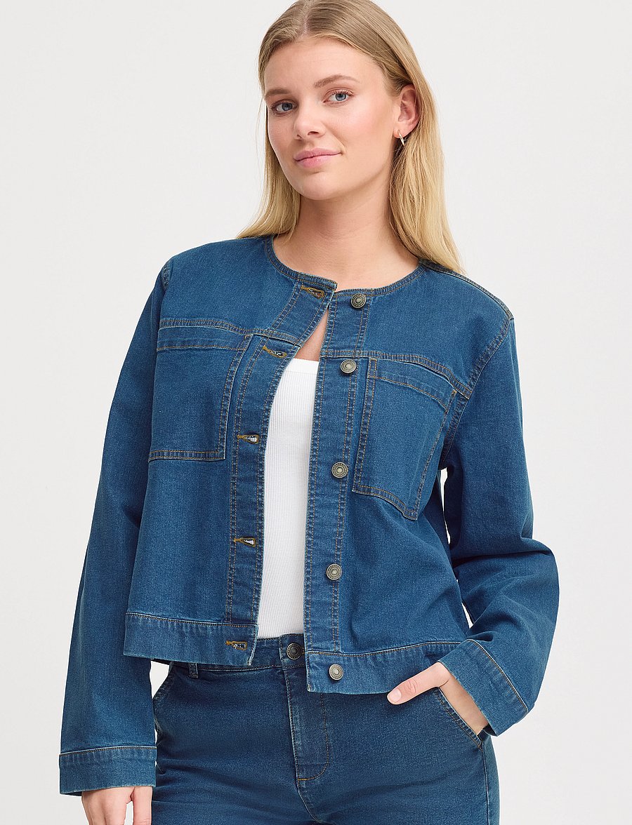 Fransa - FRDENIMA JA 2 - denim jackets - mid blue denim - 3