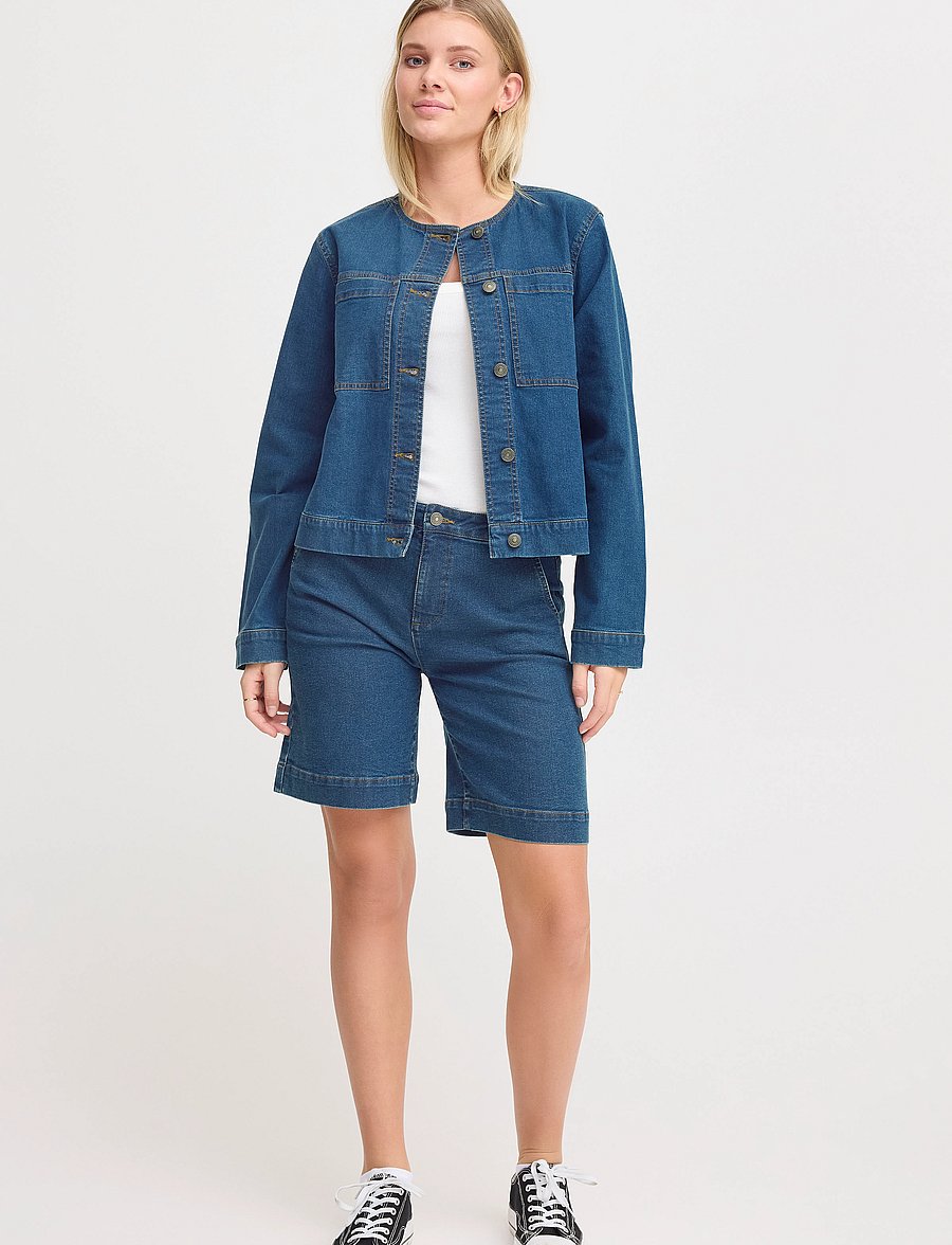 Fransa - FRDENIMA JA 2 - denim jackets - mid blue denim - 4