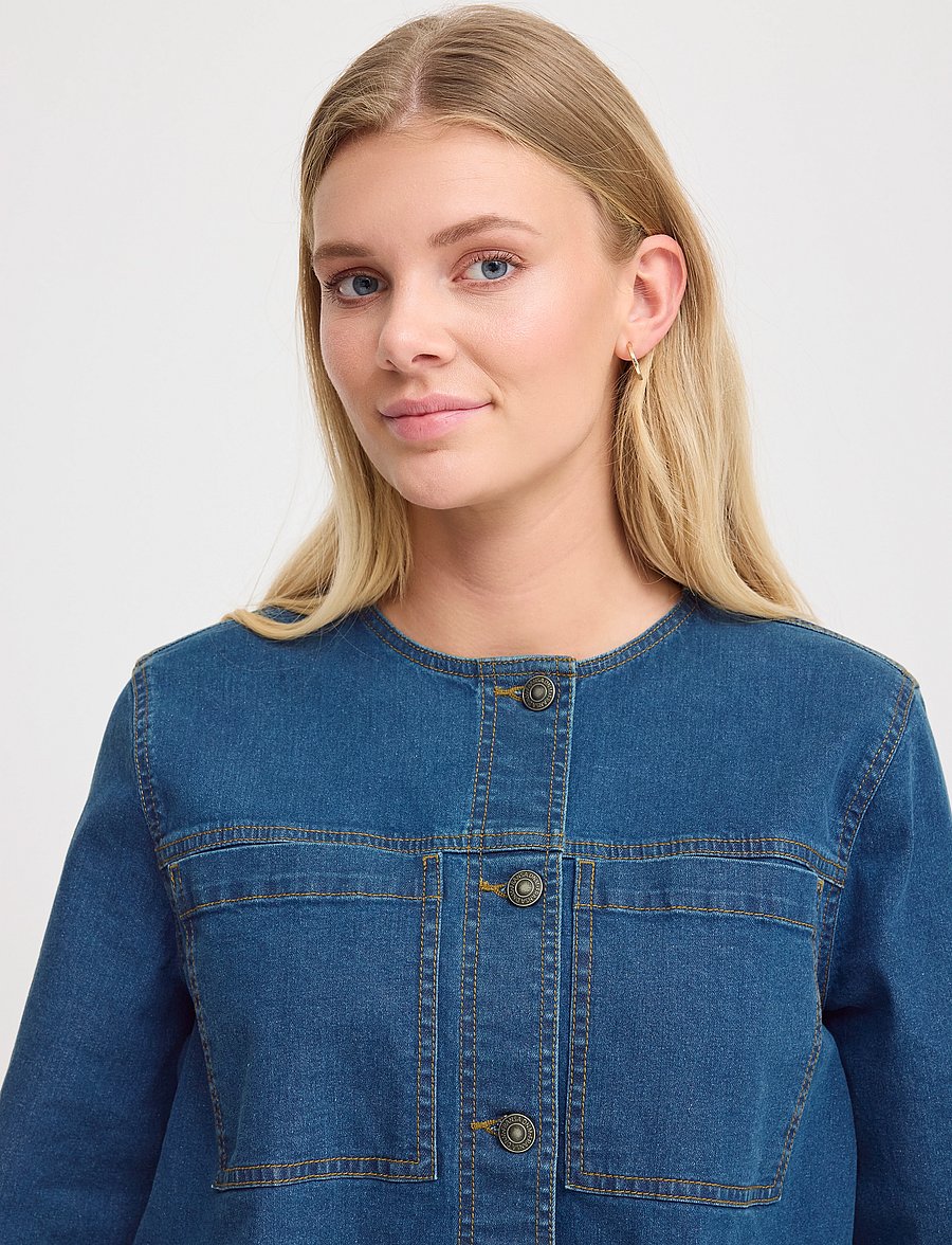 Fransa - FRDENIMA JA 2 - denim jackets - mid blue denim - 5