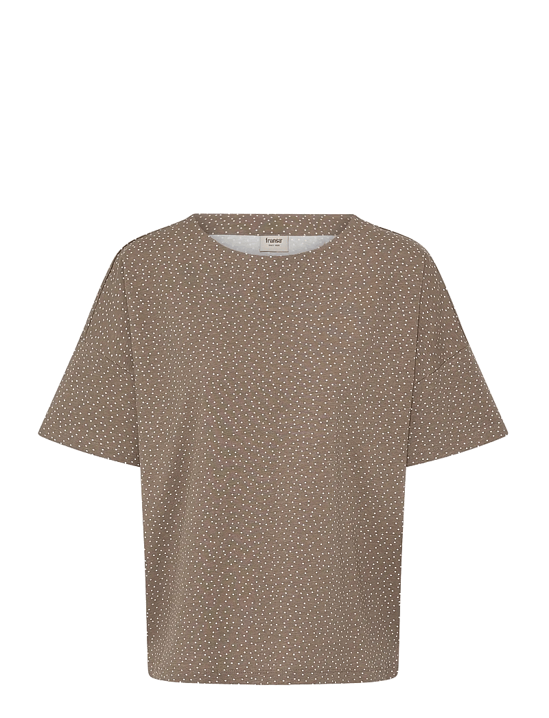 Fransa - FRSIVA TEE 7 - t-shirts - dot dots mountain t. white dot - 1