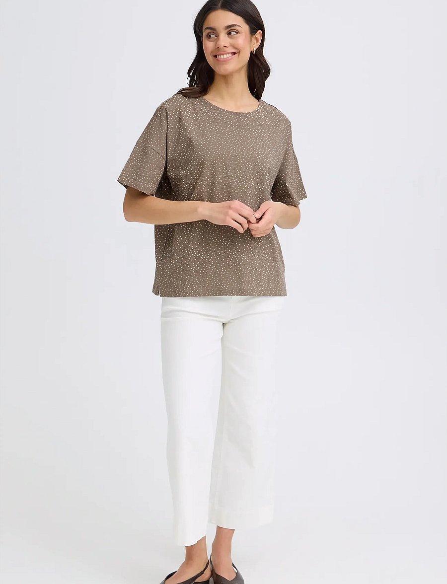 Fransa - FRSIVA TEE 7 - t-särgid - dot dots mountain t. white dot - 0