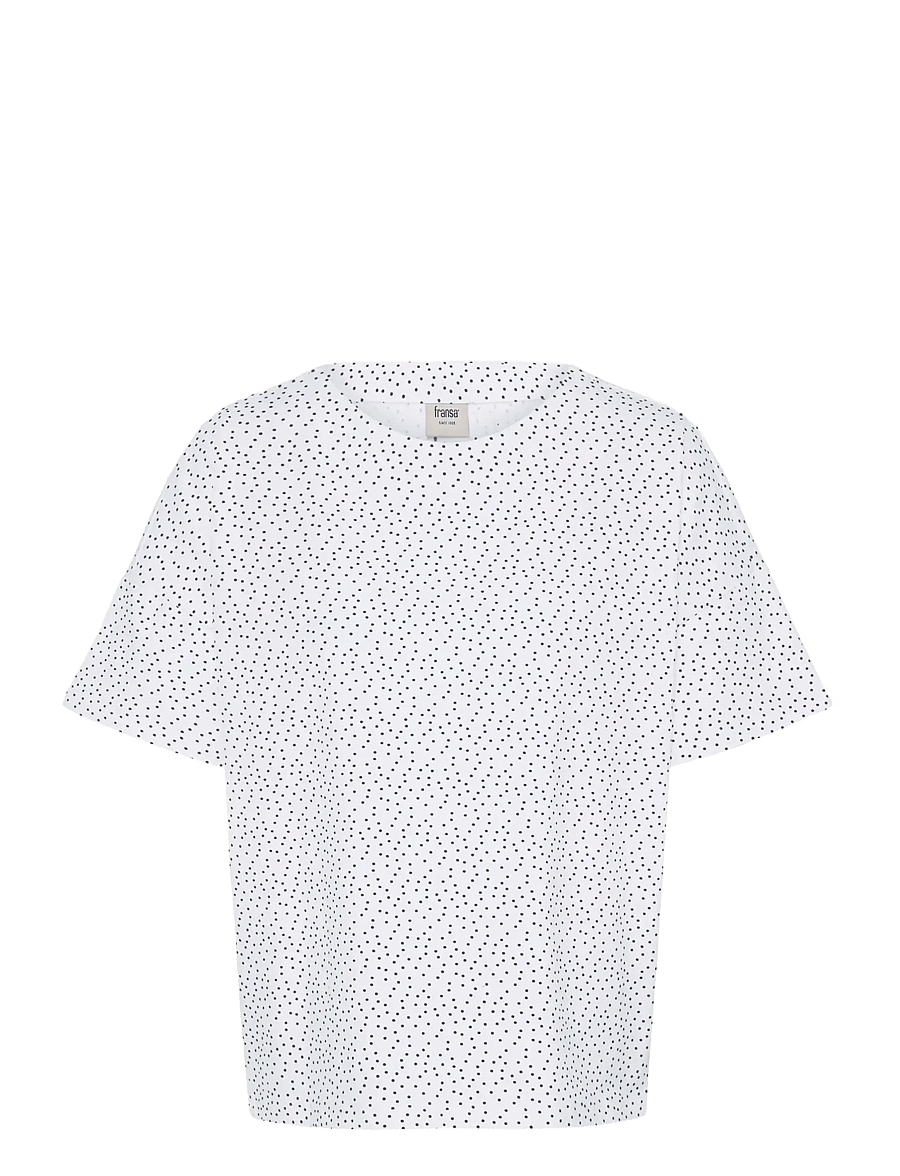 Fransa - FRSIVA TEE 7 - t-shirts - dot dots navy b. - 1