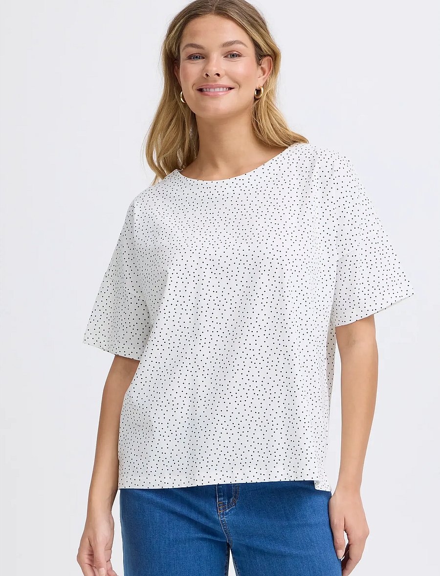 Fransa - FRSIVA TEE 7 - t-shirts - dot dots navy b. - 3