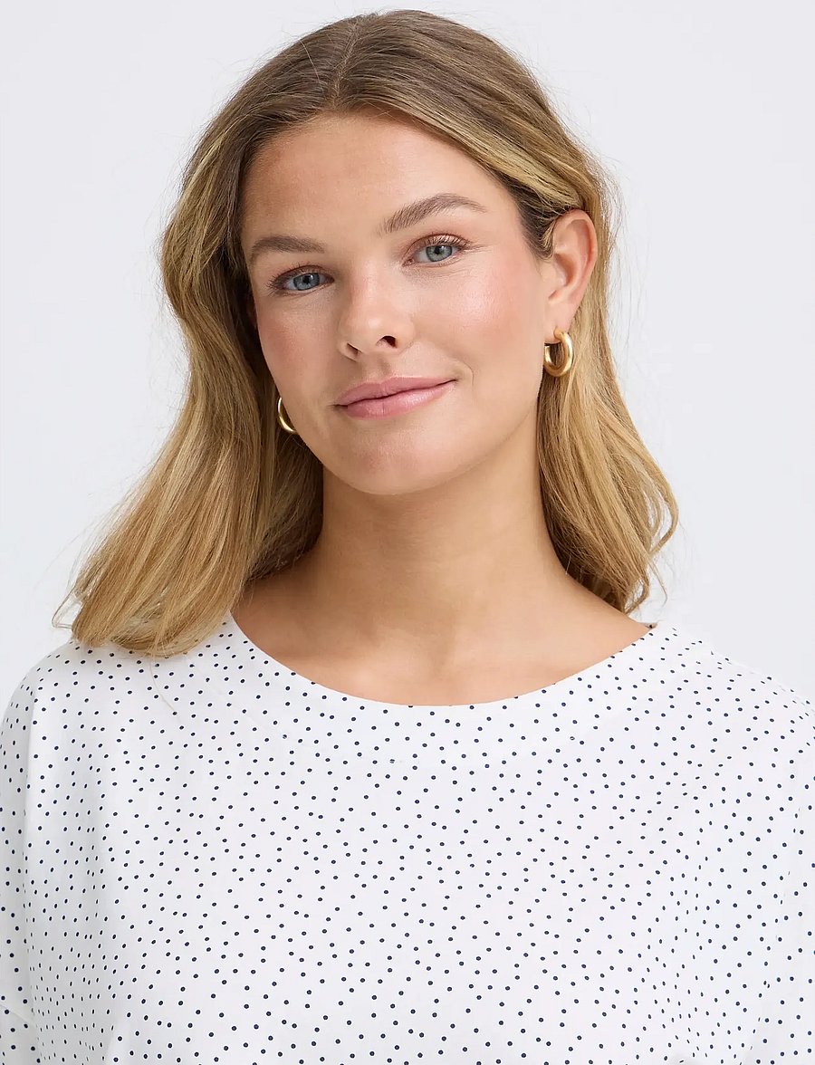 Fransa - FRSIVA TEE 7 - t-shirts - dot dots navy b. - 5