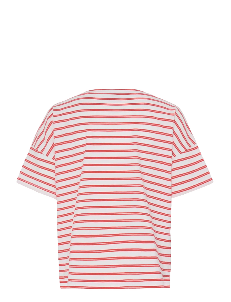 Fransa - FRSIVA TEE 7 - t-särgid - hibiscus twin stripe - 2