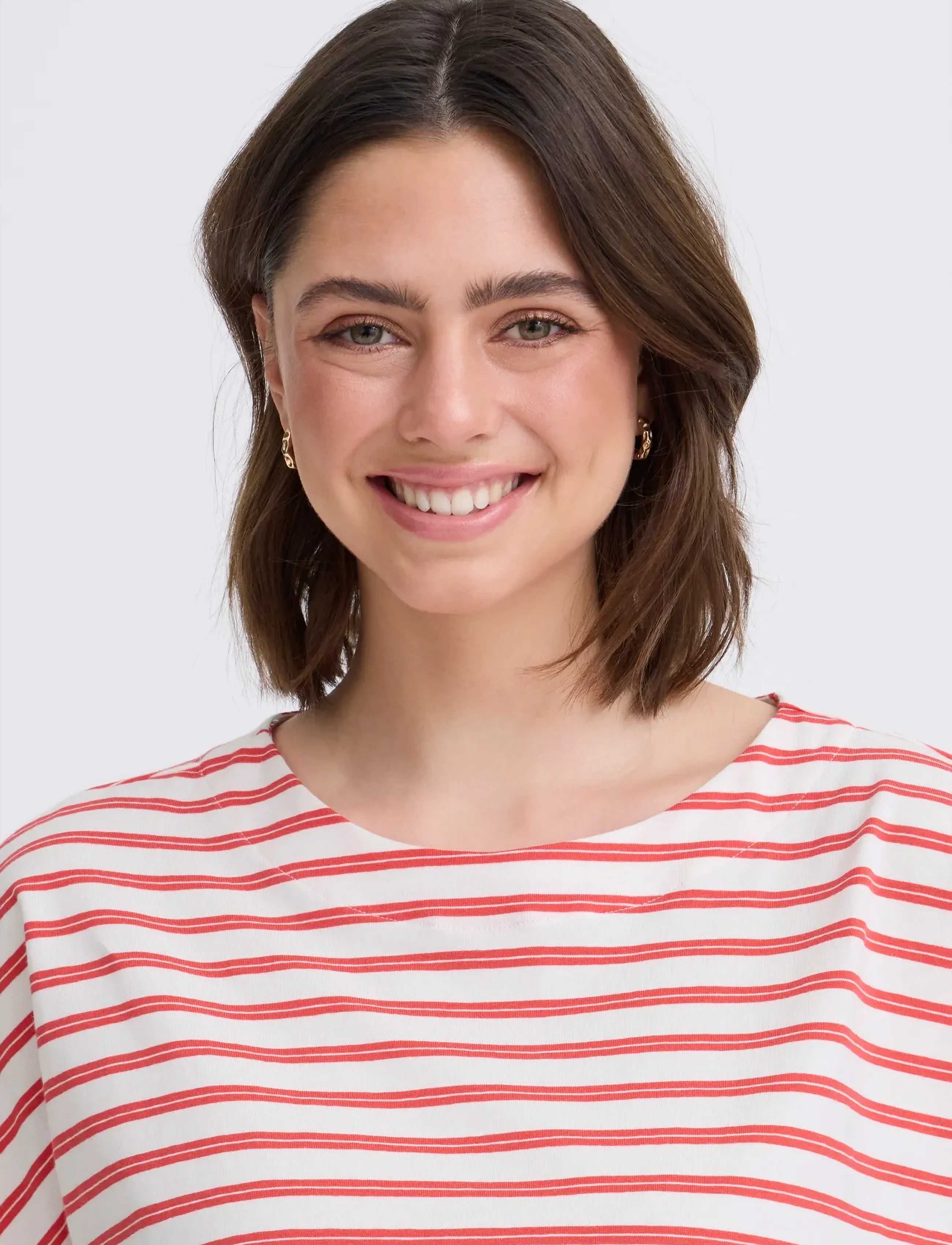 Fransa - FRSIVA TEE 7 - laveste priser - hibiscus twin stripe - 5