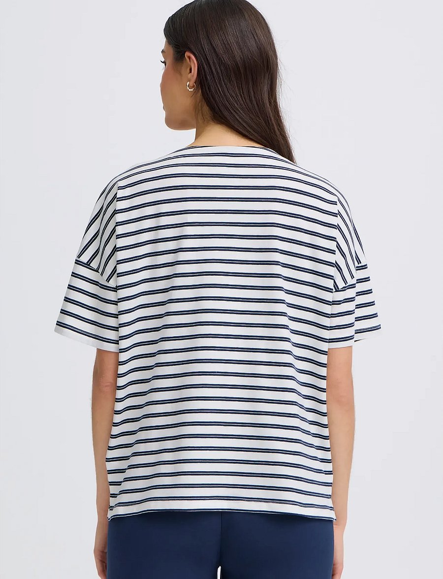 Fransa - FRSIVA TEE 7 - t-shirts - navy twin stripe - 4