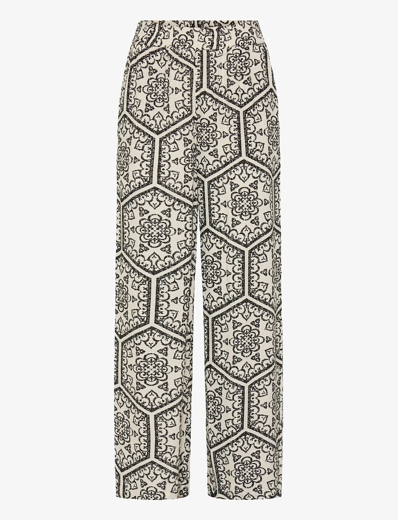 Fransa - FROLINE PA 1 - raka byxor - black boho art - 1