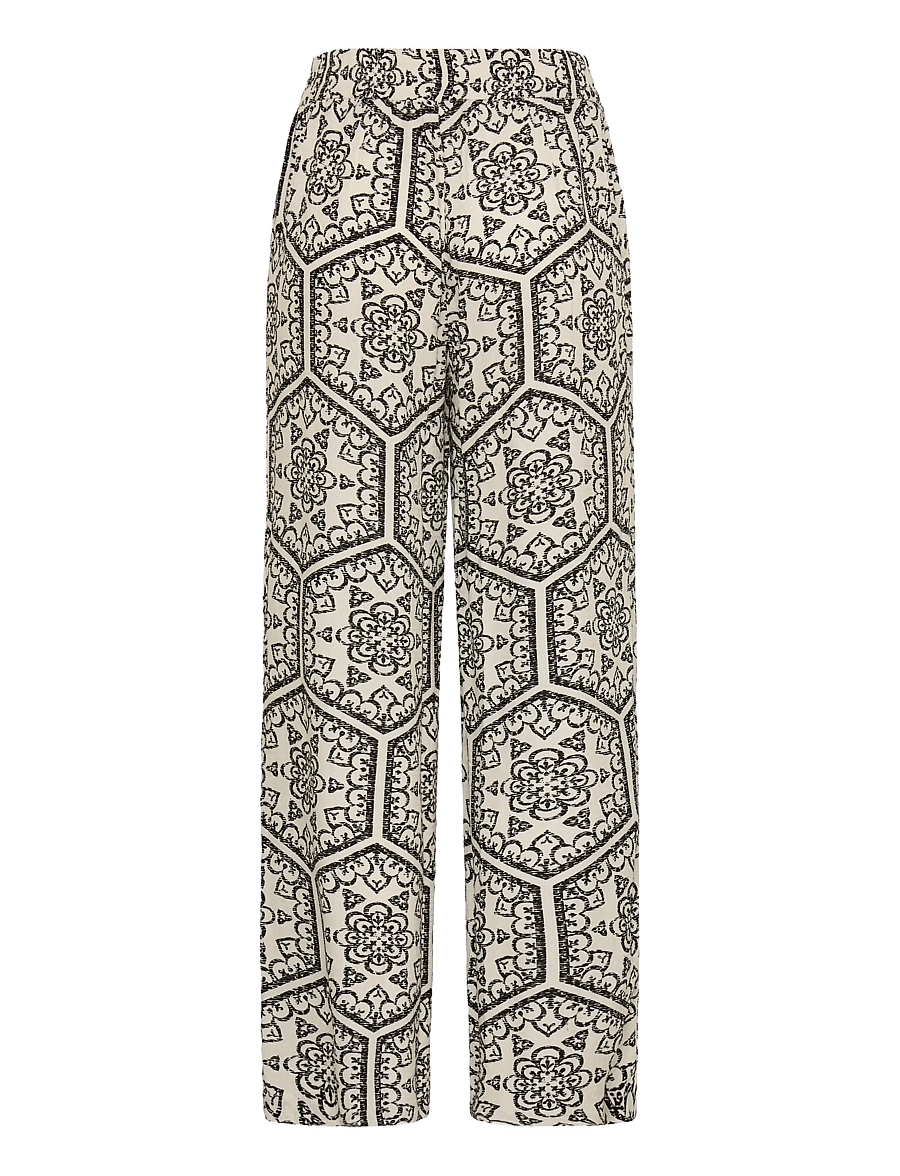 Fransa - FROLINE PA 1 - raka byxor - black boho art - 2