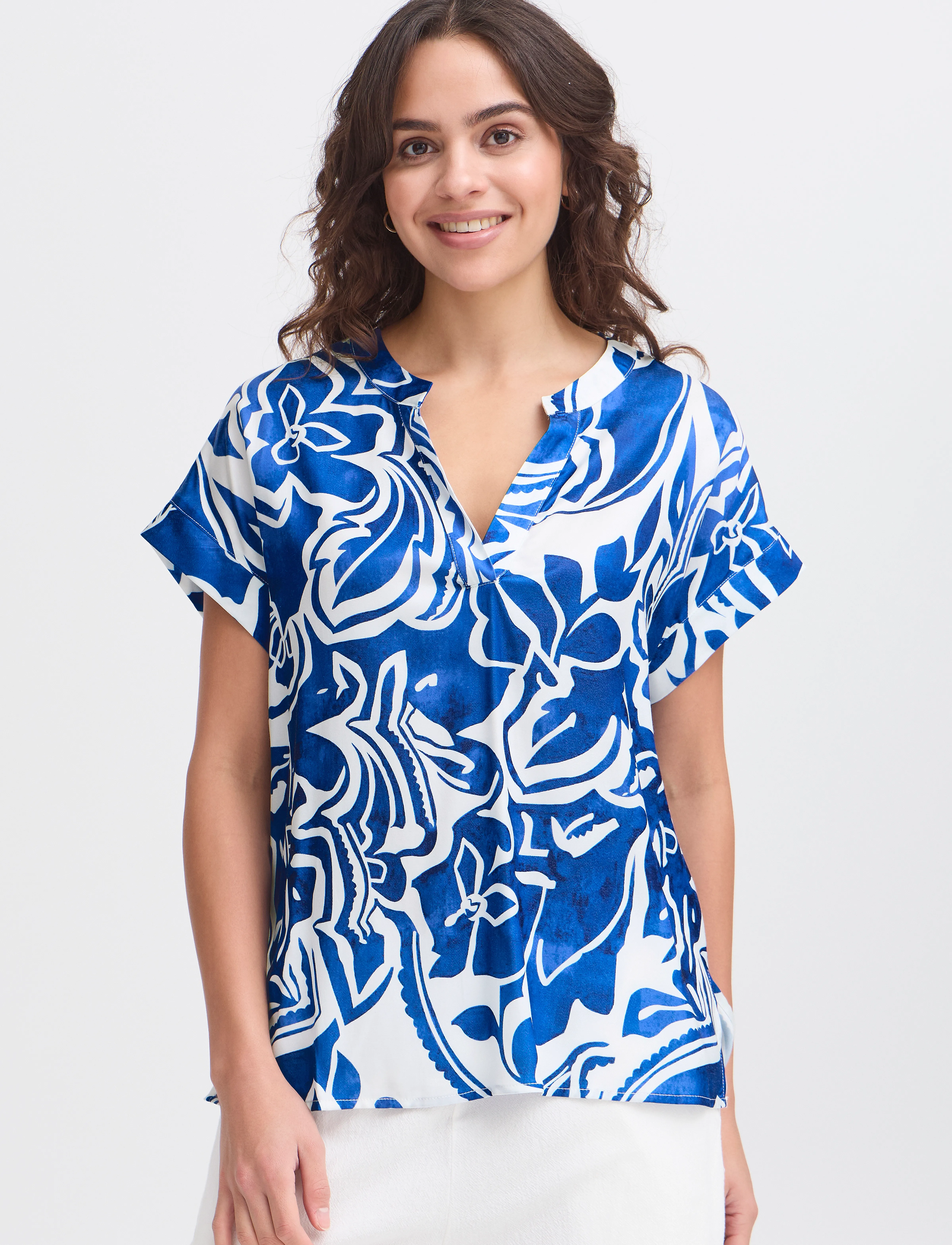 Fransa - FRLOREN BL 2 - kortärmade blusar - blue iolite art - 3