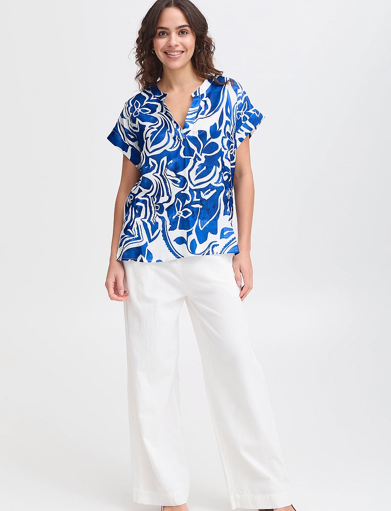 Fransa - FRLOREN BL 2 - kortärmade blusar - blue iolite art - 4