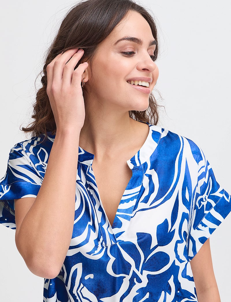 Fransa - FRLOREN BL 2 - kortärmade blusar - blue iolite art - 5