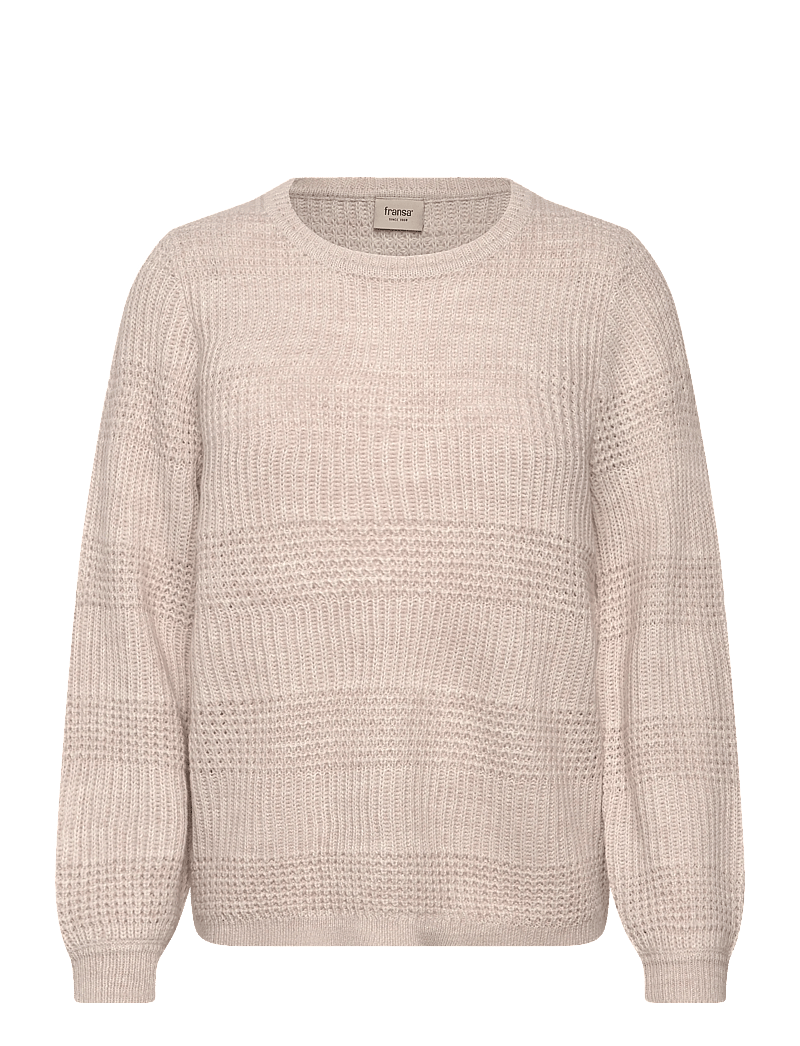 Fransa - FRERETTA PU 9 - stickade tröjor - limestone melange - 0