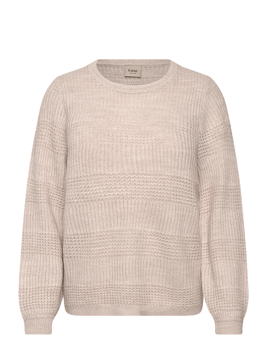 Fransa - FRERETTA PU 9 - stickade tröjor - limestone melange - 0