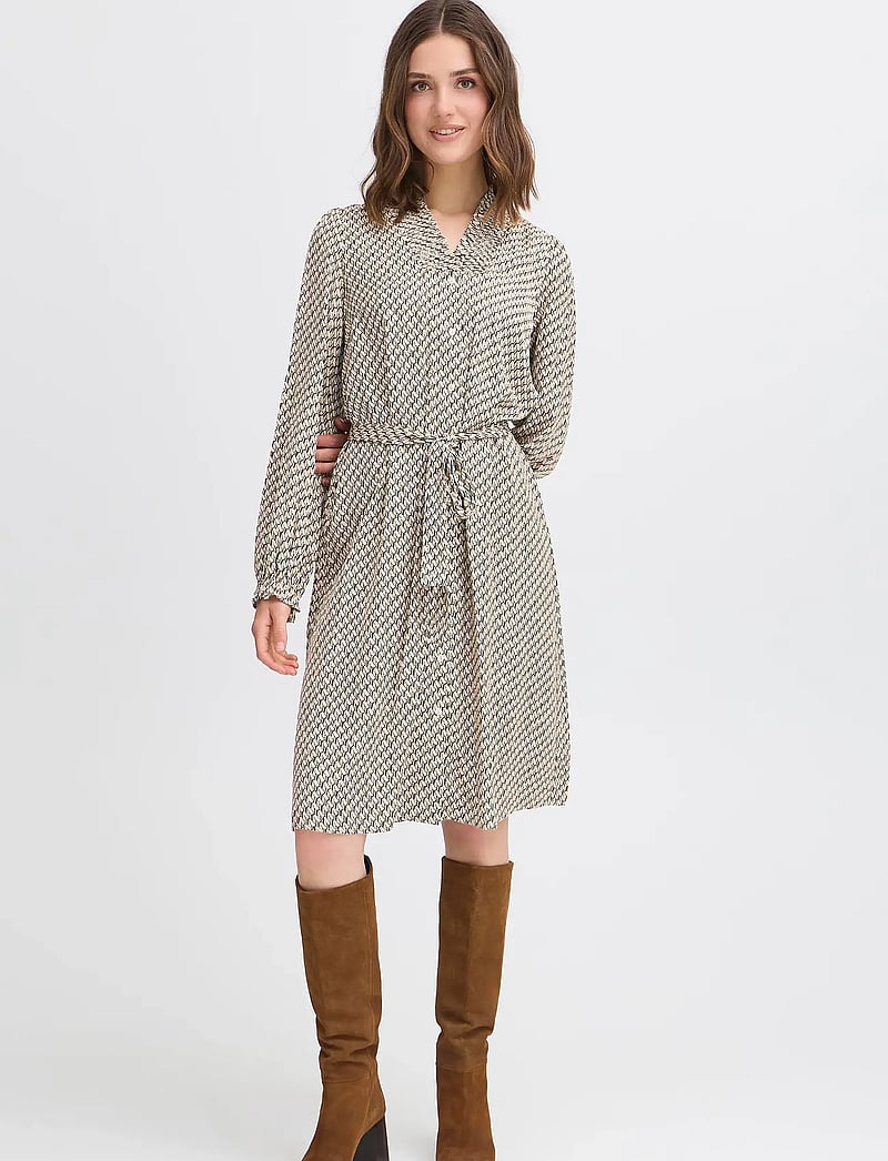 Fransa - FRNATALIA DR 1 - hemdkleider - feather grey art - 0