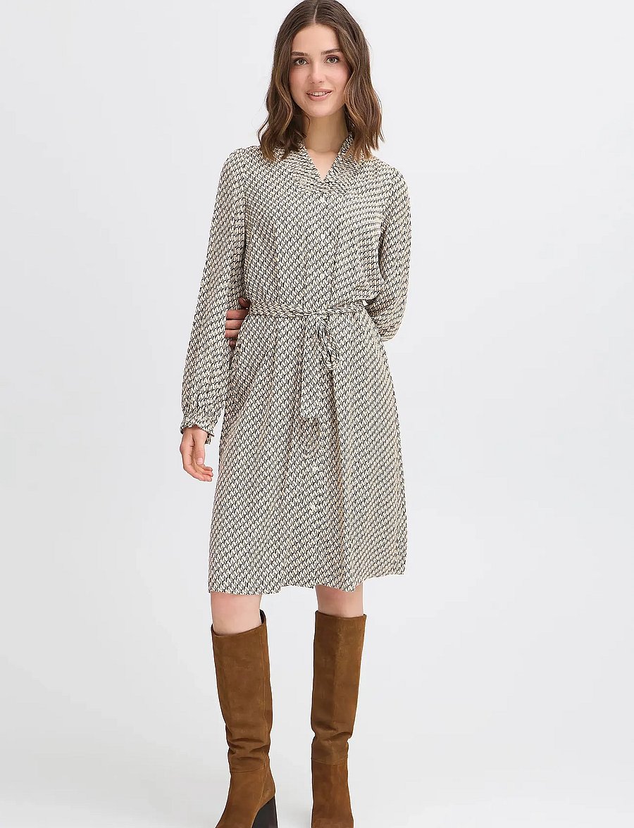 Fransa - FRNATALIA DR 1 - hemdkleider - feather grey art - 0