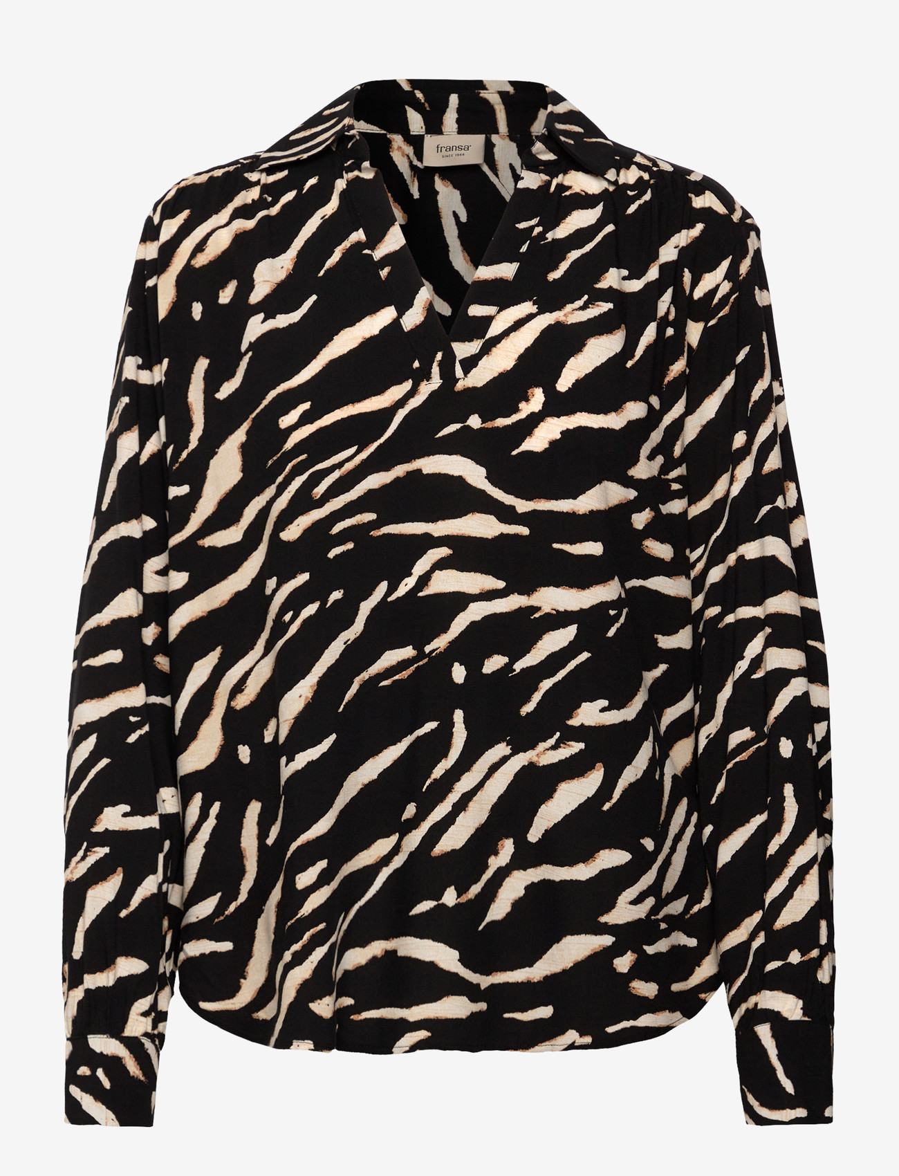 Fransa - FRFLOWY BL 6 - langærmede bluser - black art - 0