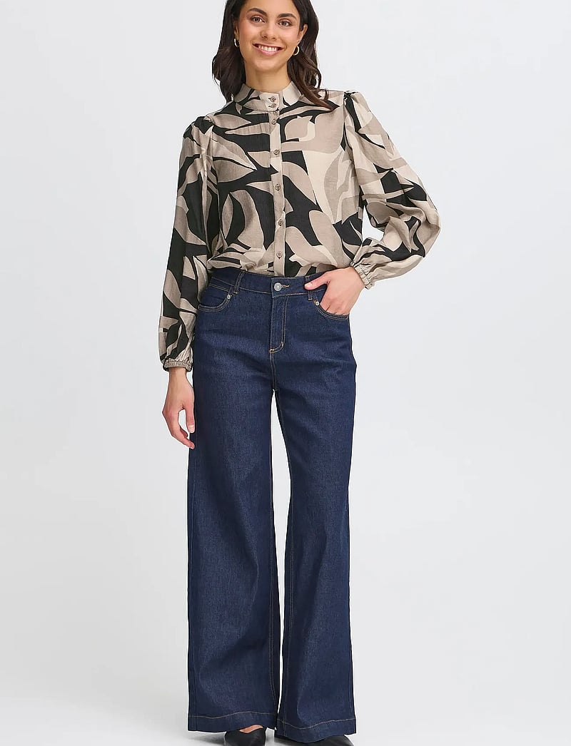 Fransa - FRARIANA SH 6 - långärmade skjortor - black mix - 0