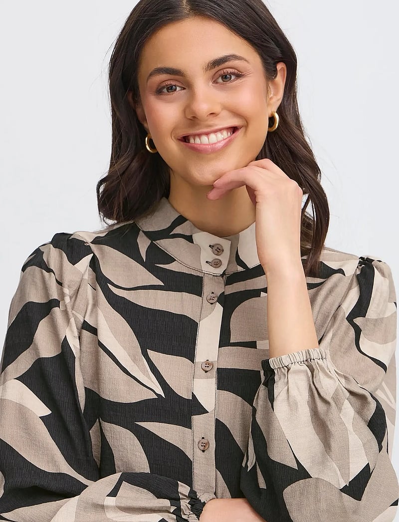 Fransa - FRARIANA SH 6 - långärmade skjortor - black mix - 5