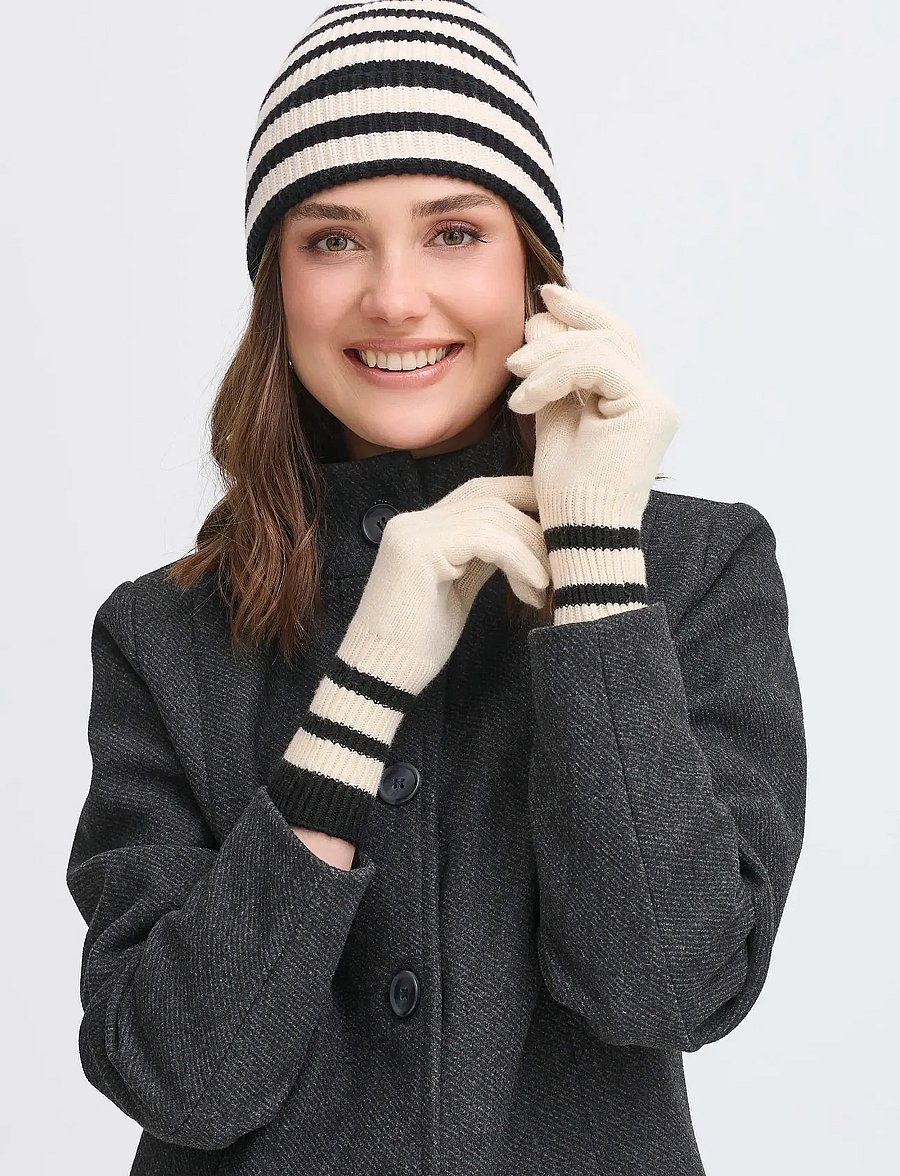 Fransa - FRSTRIPY ACC 2 - handsker - whisper white mix - 4