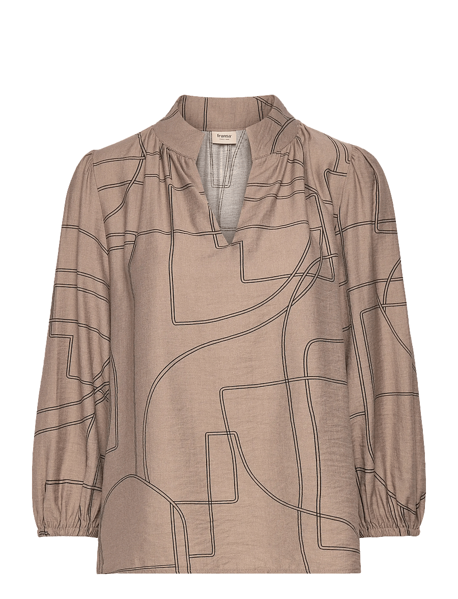 Fransa - FRDAPHNE BL 1 - langärmelige blusen - desert taupe art - 0
