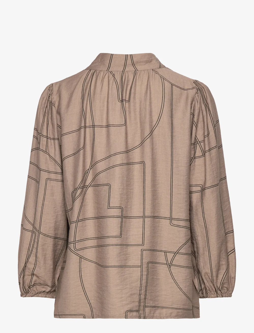 Fransa - FRDAPHNE BL 1 - pikkade varrukatega pluusid - desert taupe art - 1