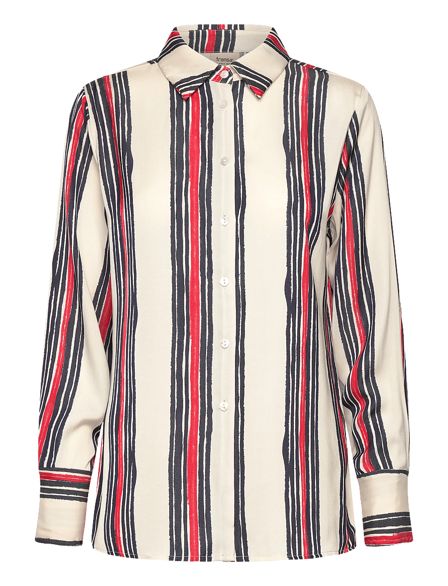 Fransa - FRALDA SH 1 - chemises à manches longues - whisper white art - 0