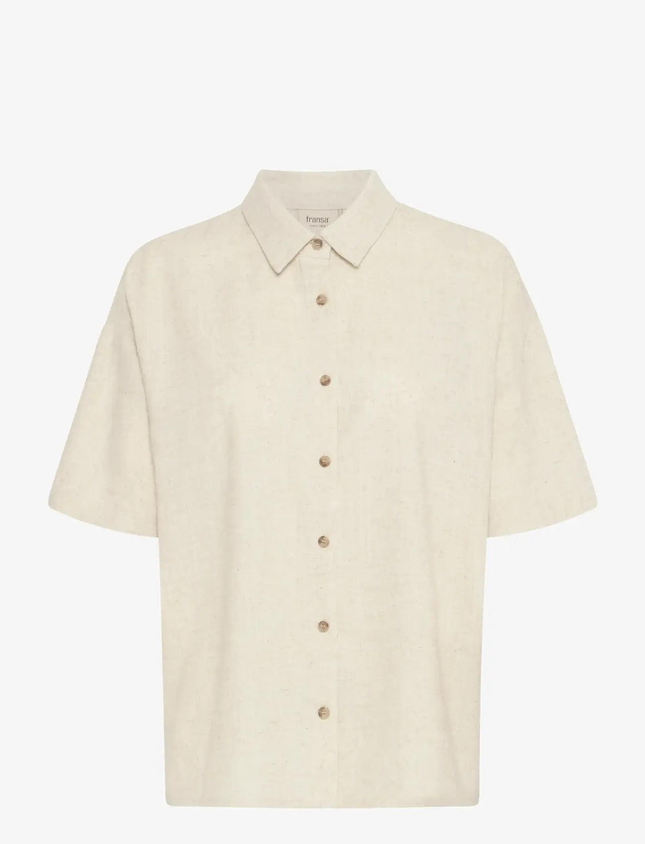 Fransa - FRJUNA SH 2 - linneskjortor - birch melange - 1