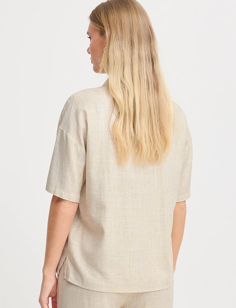 Fransa - FRJUNA SH 2 - linneskjortor - birch melange - 0