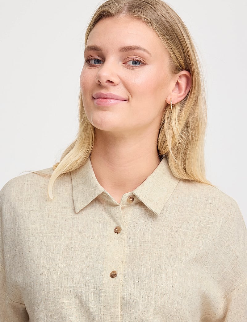 Fransa - FRJUNA SH 2 - linneskjortor - birch melange - 5