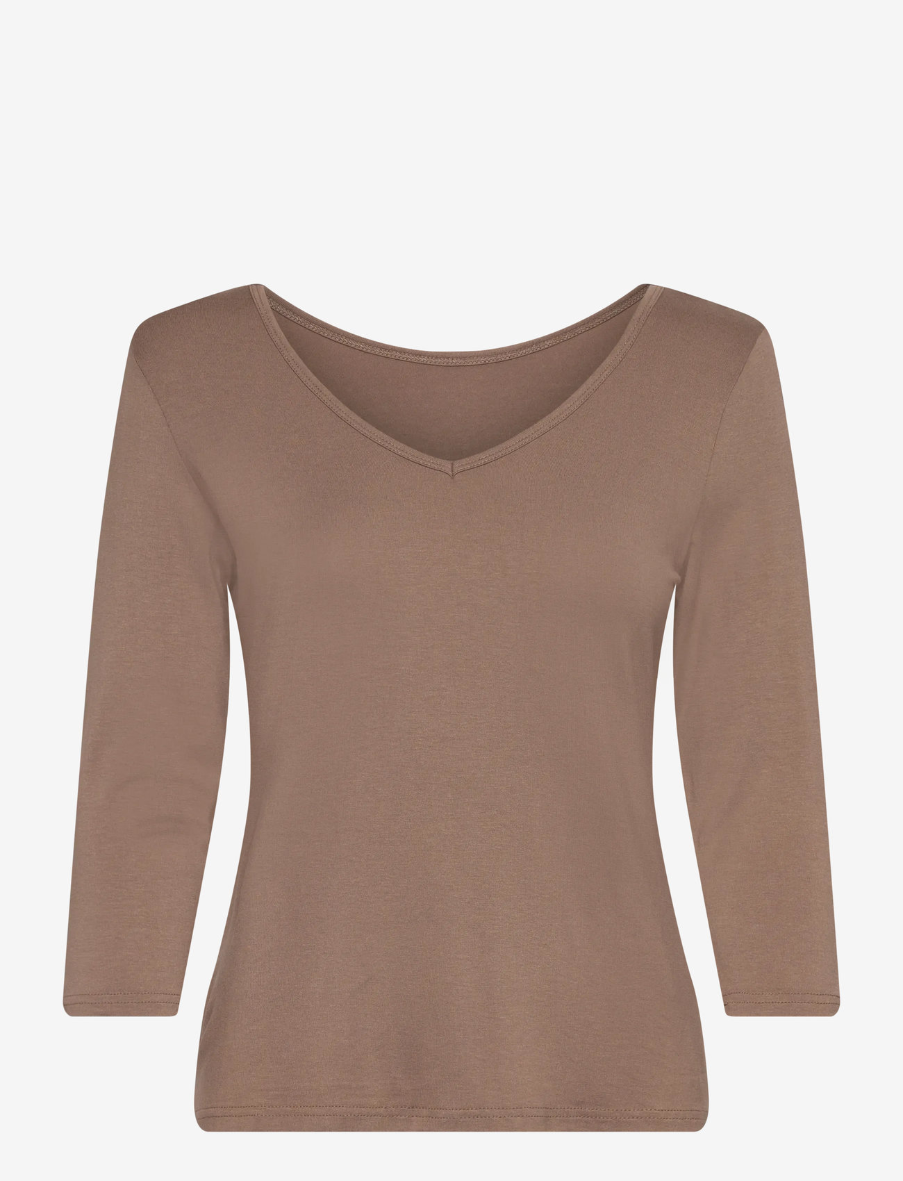 Fransa - FRDOTTA TEE 1 - efterårstøj - desert taupe - 0