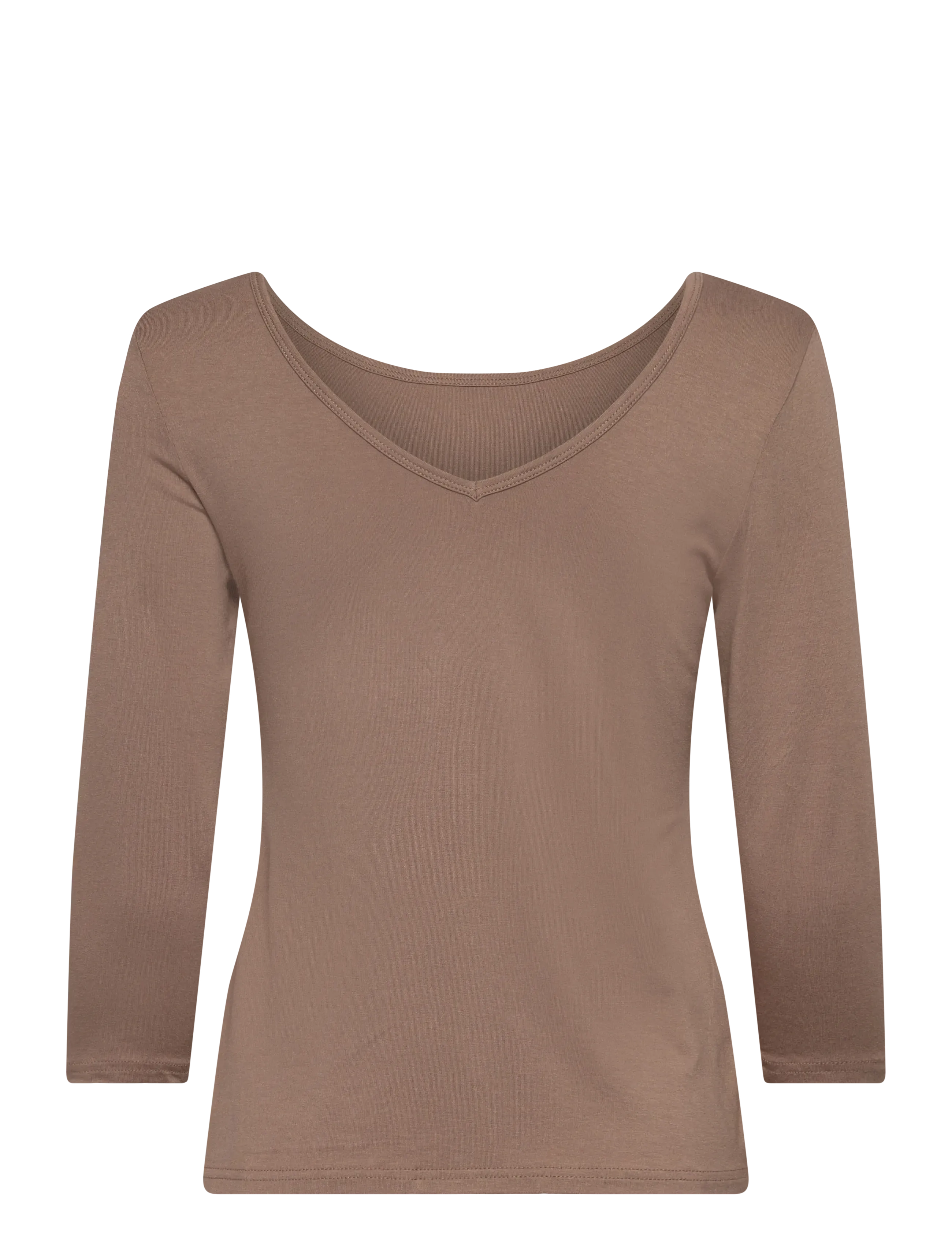 Fransa - FRDOTTA TEE 1 - långärmade toppar - desert taupe - 3