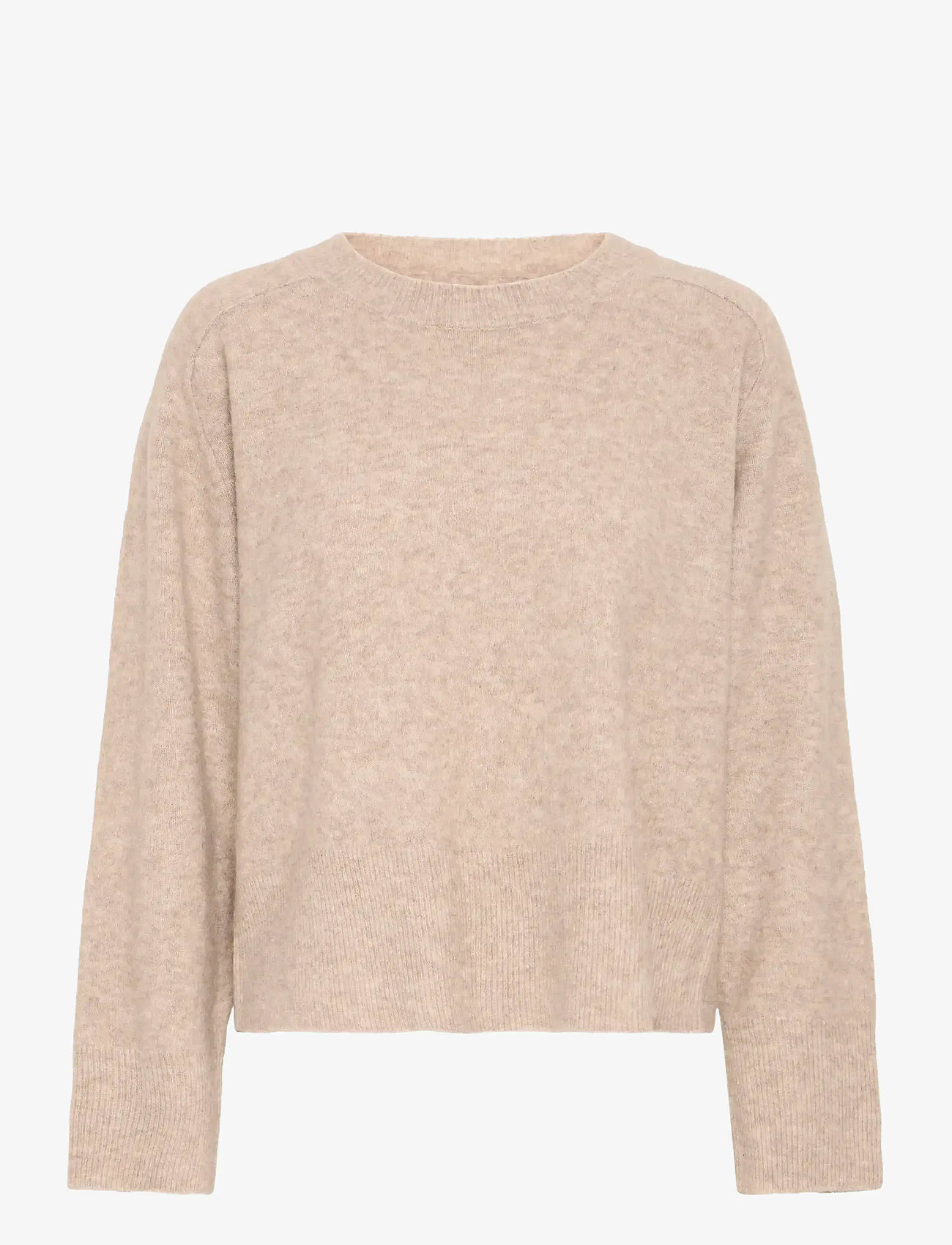 Fransa - FRNOAH PU 1 - stickade tröjor - desert taupe melange - 1