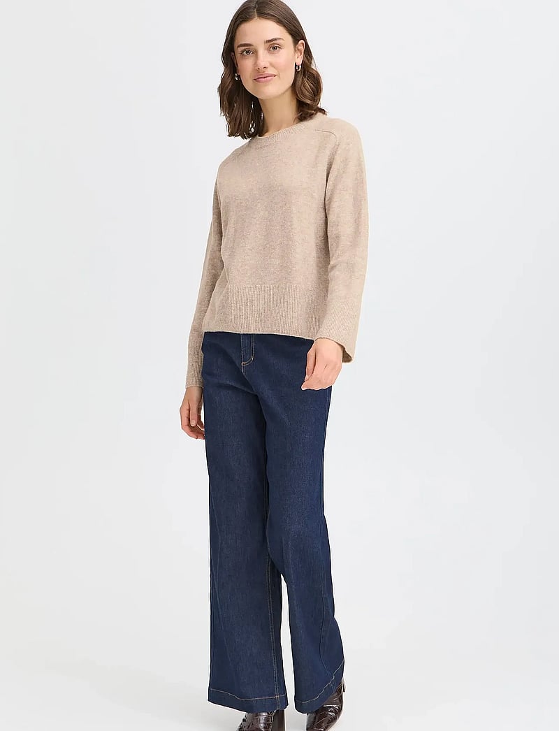 Fransa - FRNOAH PU 1 - pullover - desert taupe melange - 0